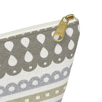 Ribbon Candy Accessory Pouch w T-bottom in Brown